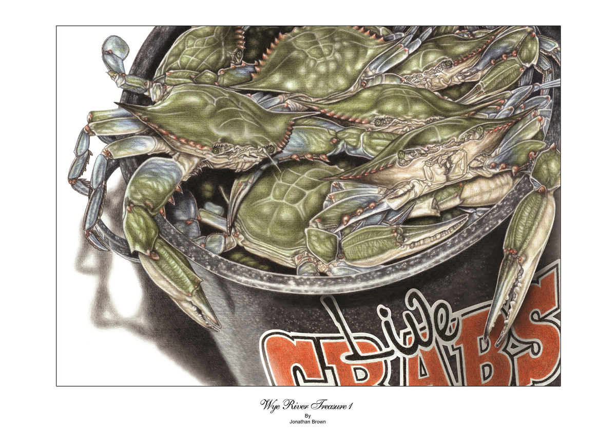 Wye River Treasure 1 Crab Art Print - JWB Art Unlimited