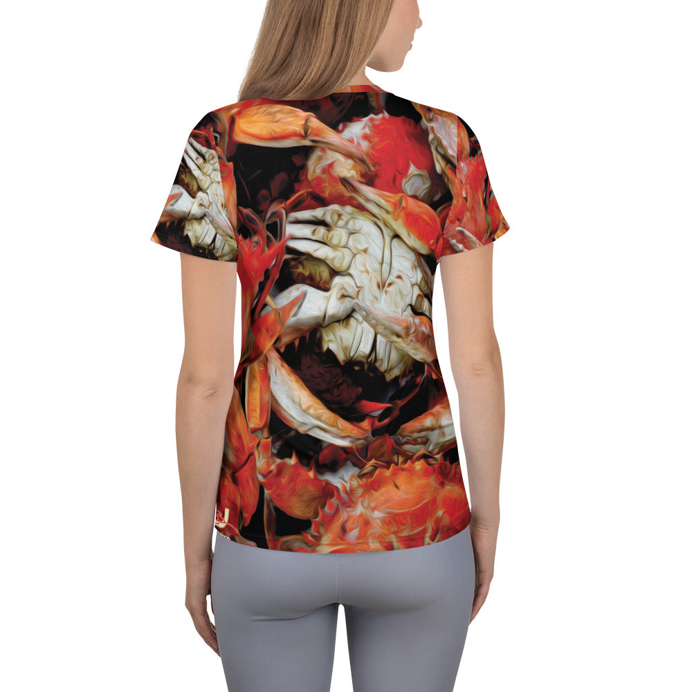 Ladies Jewel of the Chesapeake Crab All-Over Athletic Tee