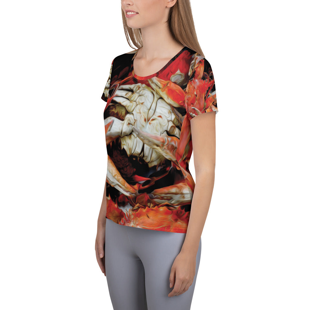 Ladies Jewel of the Chesapeake Crab All-Over Athletic Tee