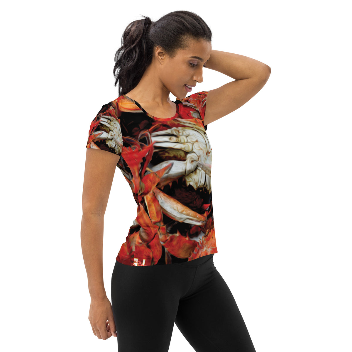 Ladies Jewel of the Chesapeake Crab All-Over Athletic Tee