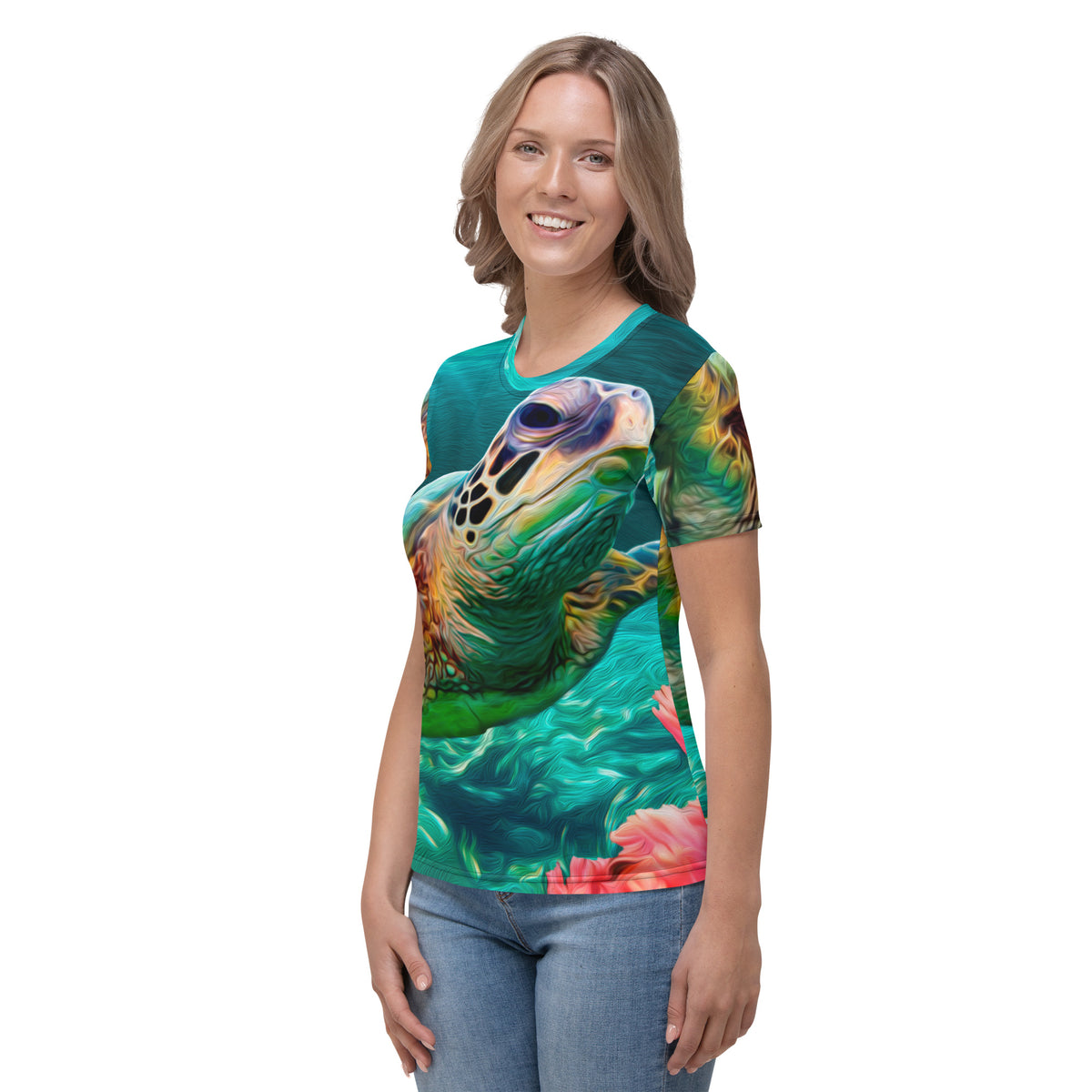 Sea Cruise Sea Turtle Women&#39;s All Over Printed Tee