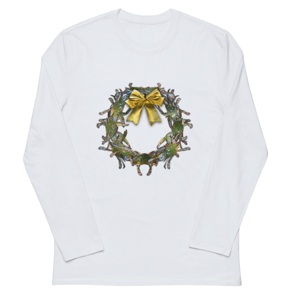 Christmas Crab Wreath / Unisex fashion long sleeve shirt