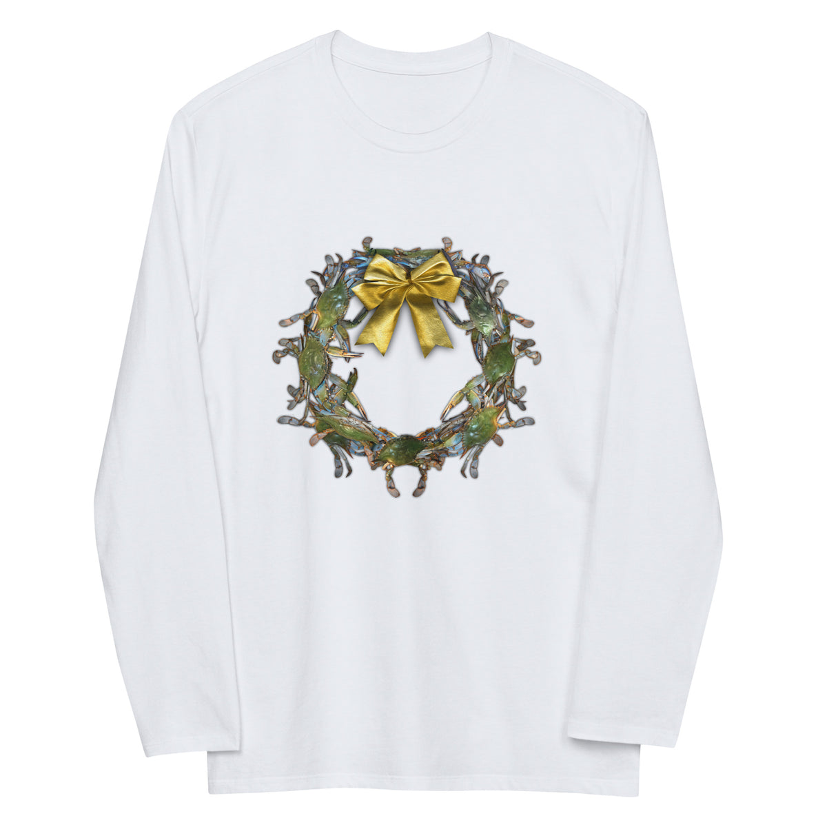 Christmas Crab Wreath / Unisex fashion long sleeve shirt