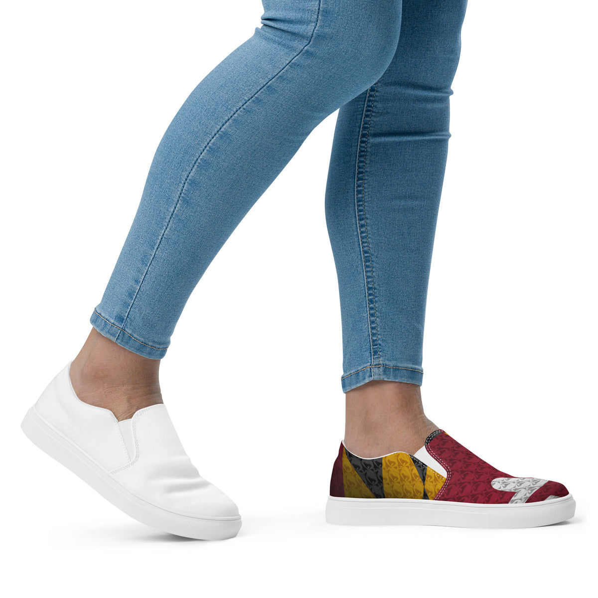 Women’s slip-on canvas shoes - Maryland Flag Design